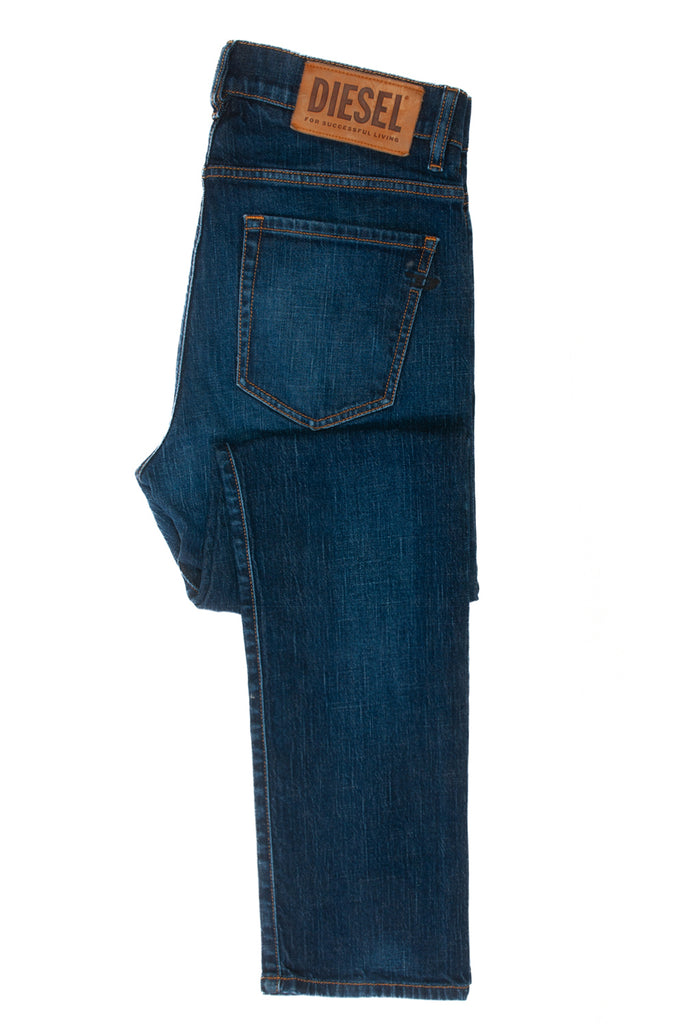 Diesel Blue D-Viker Straight Button Fly Jeans