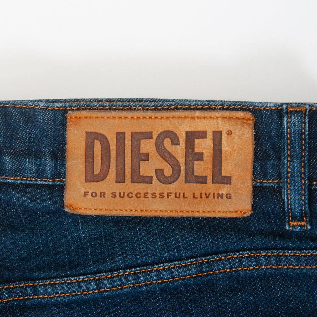 Diesel Blue D-Viker Straight Button Fly Jeans