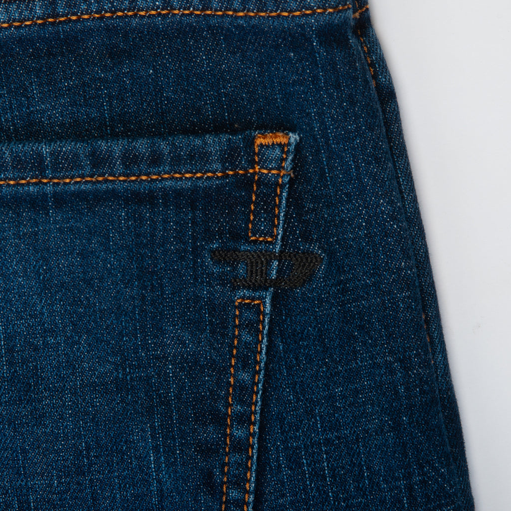 Diesel Blue D-Viker Straight Button Fly Jeans