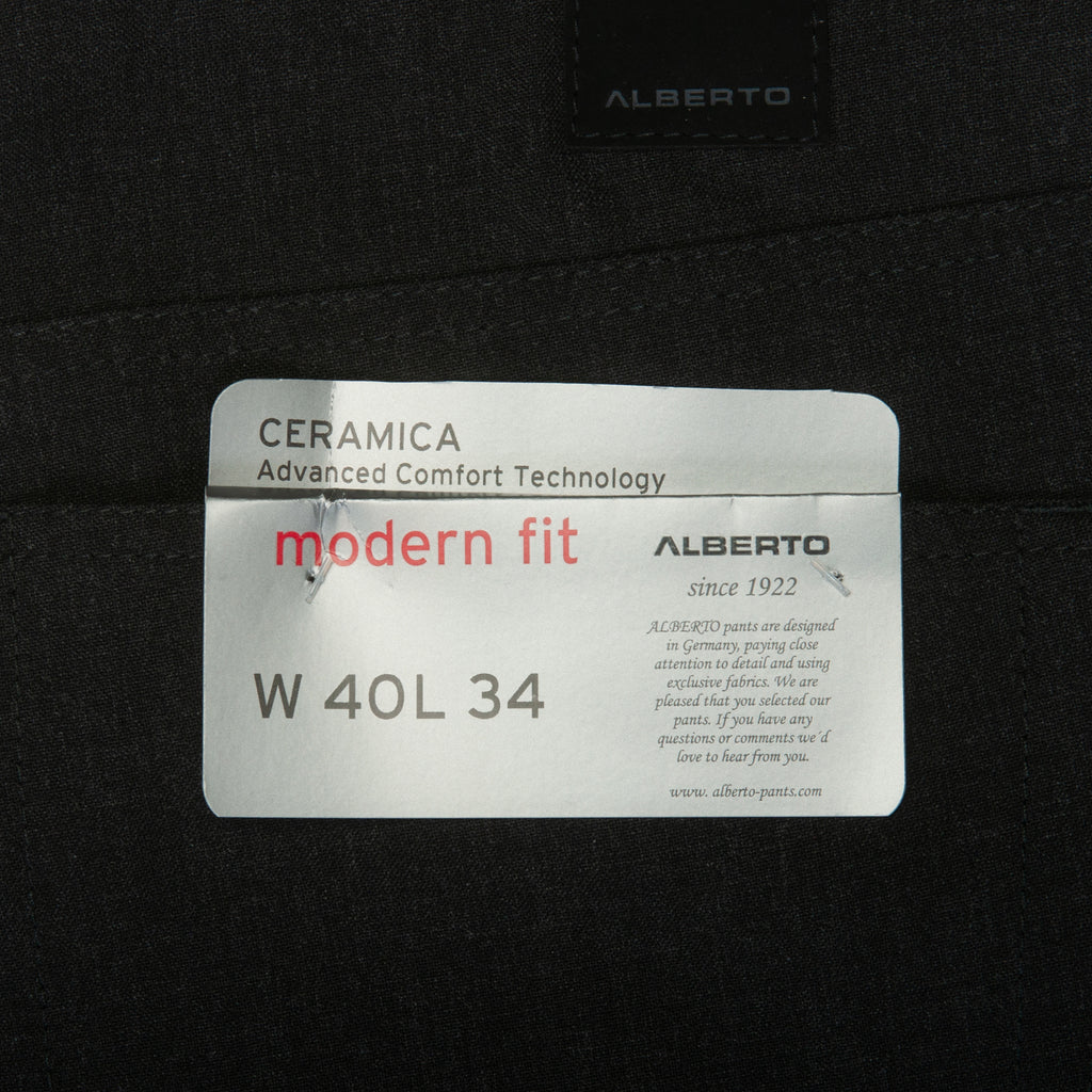 Alberto NWT Charcoal Grey Stone Modern Fit Ceramica Pants