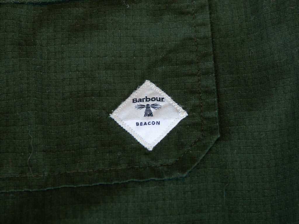Barbour Beacon Green Rip Stop Cotton Twill Over Shirt