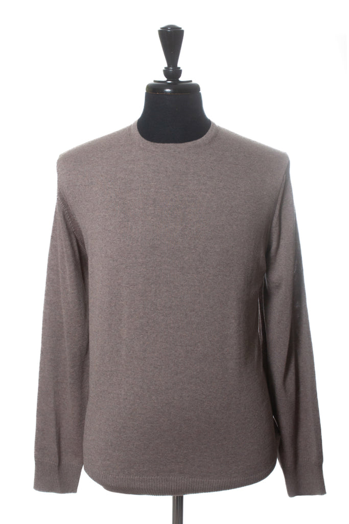 Emanuel Berg Brown Merino Wool Crew Neck Sweater