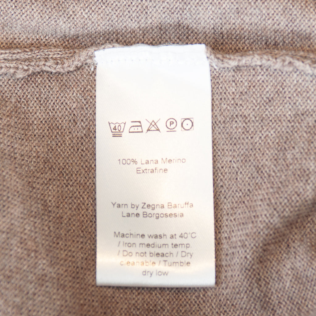 Emanuel Berg Brown Merino Wool Crew Neck Sweater