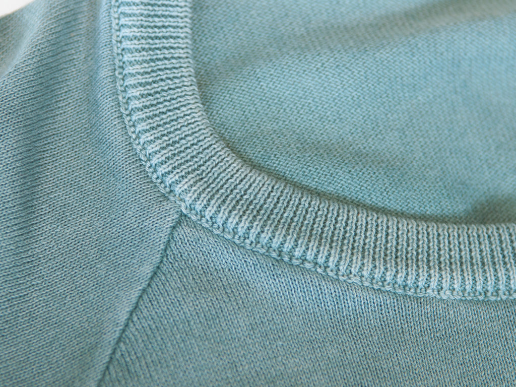 Crossley Green Cotton Cashmere Blend Crew Neck Sweater