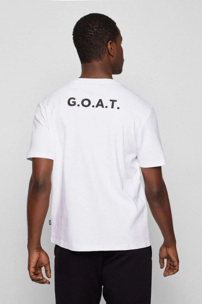Hugo Boss White Mohammed Ali Print T-Goat T-Shirt