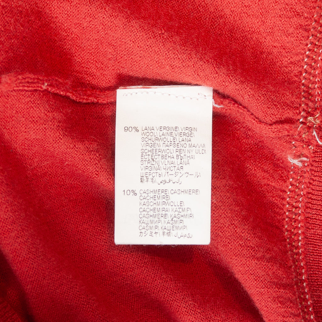 Brunello Cucinelli Red Cashmere Blend Cashmere Blend Crew Neck Sweater