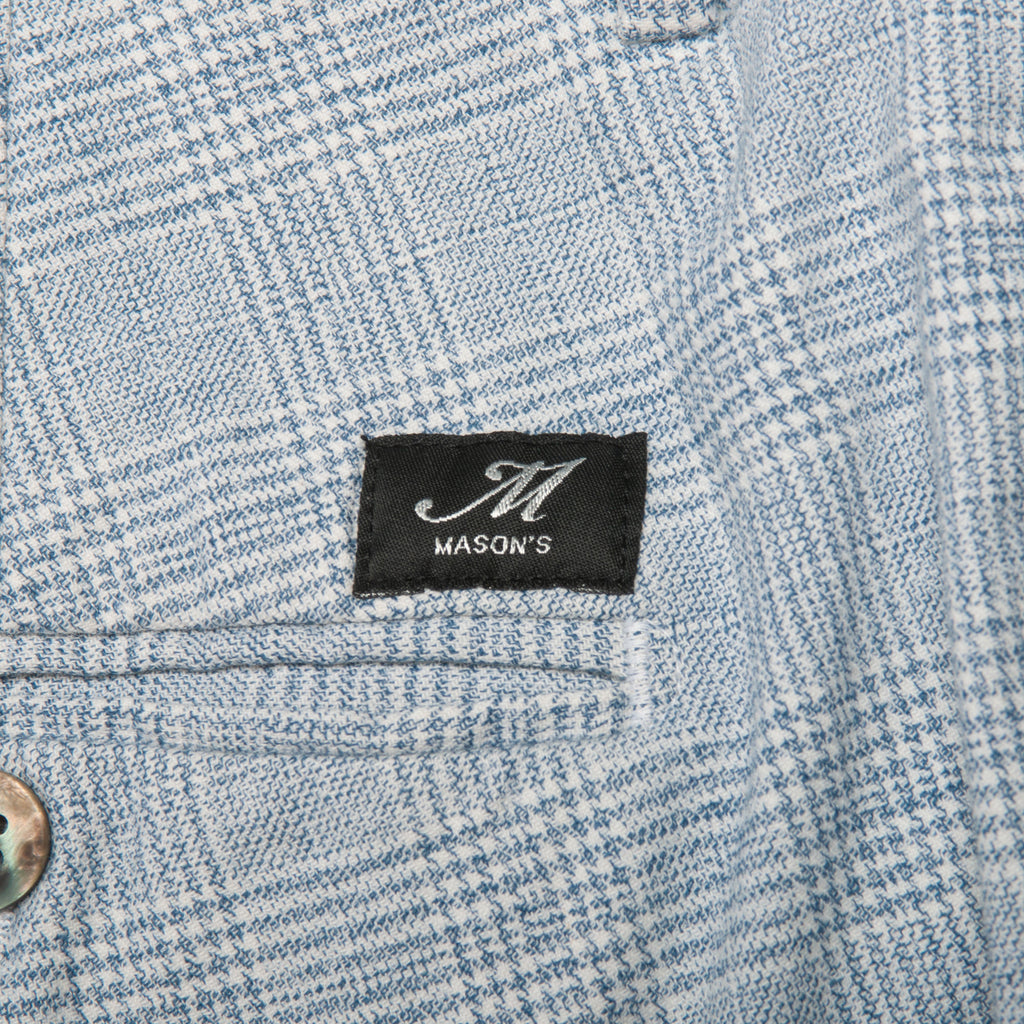 Mason’s Light Slate Blue Check Torino Pants