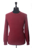 Brunello Cucinelli Raspberry Red Pure Cashmere Crew Neck Sweater