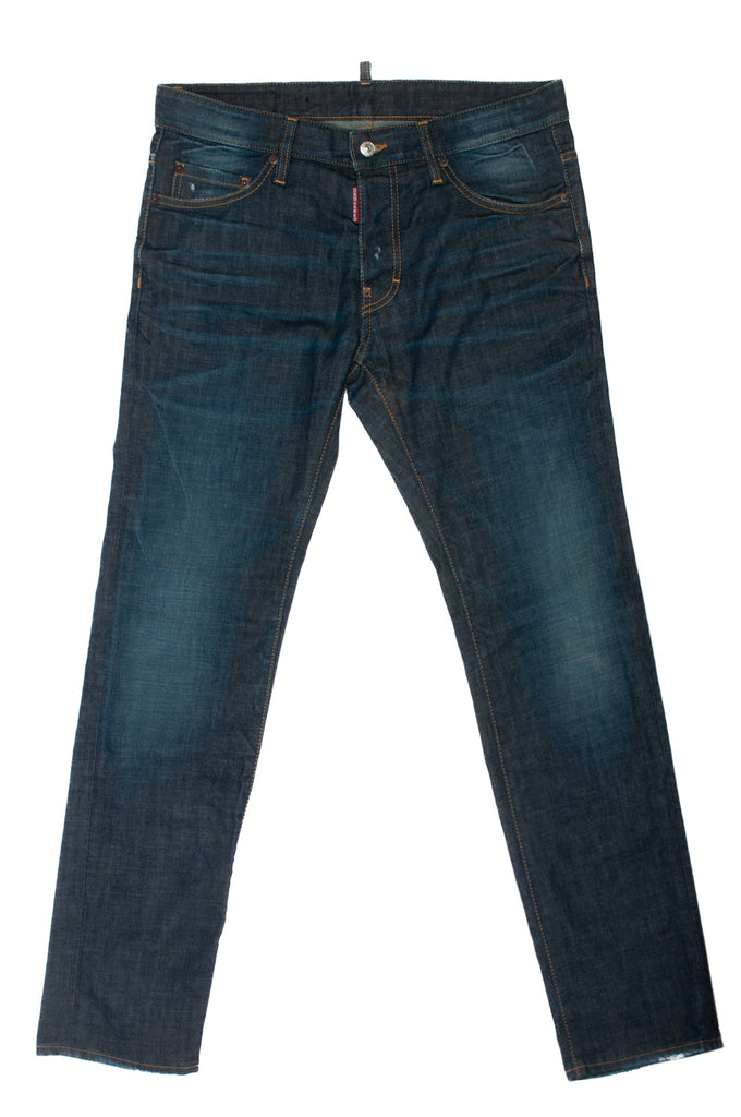 DSquared2 Distressed Blue Stretch Skinny Fit Jeans