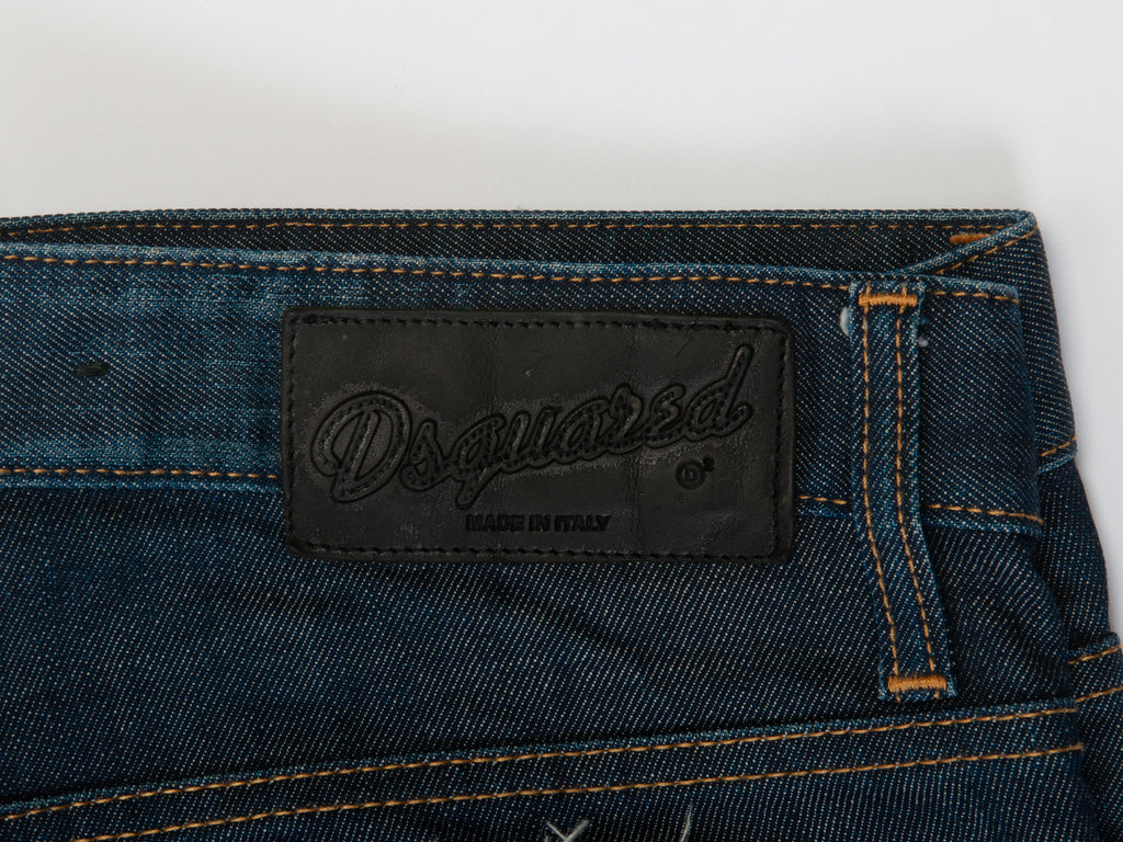 DSquared2 Distressed Blue Stretch Skinny Fit Jeans