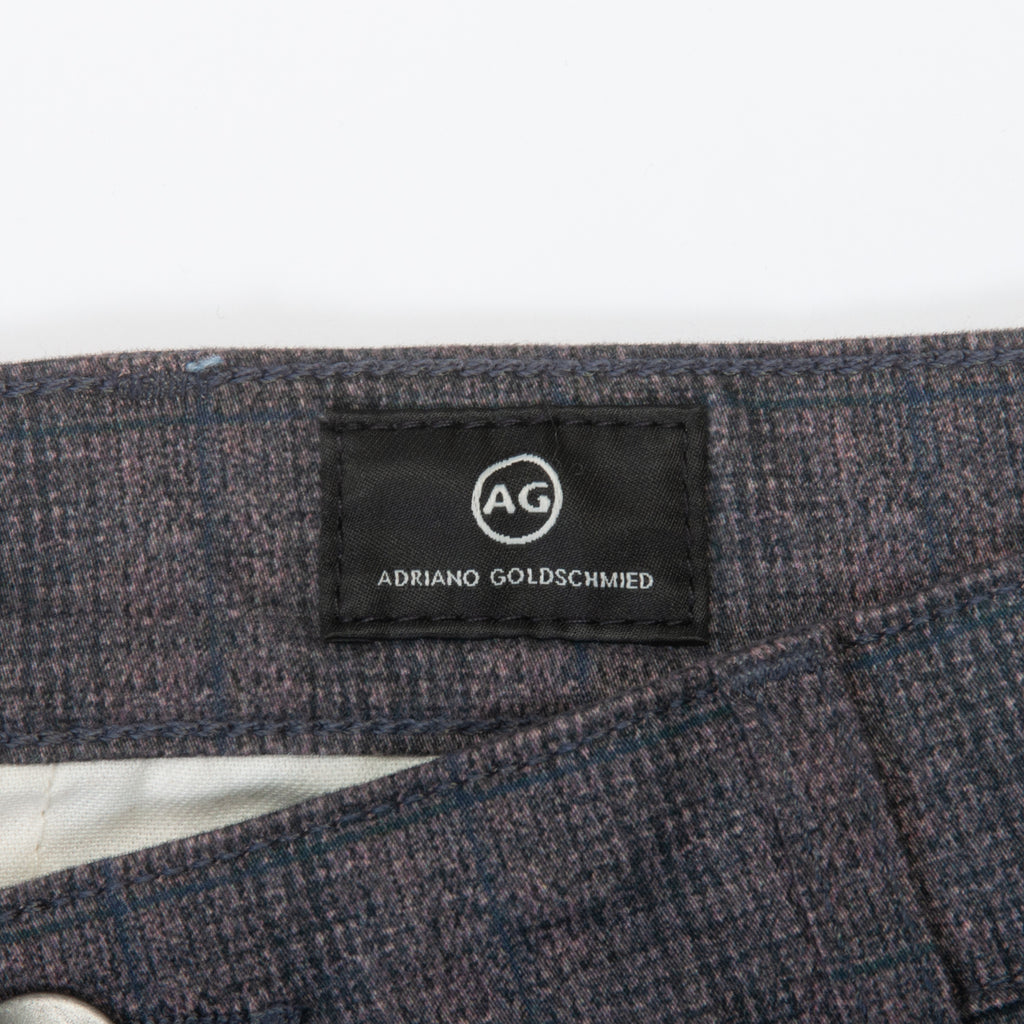 AG Jeans Grey Check Moleskin Jamison Skinny Chino Pants