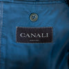 Canali Slate Grey Check Wool Silk Linen Blazer