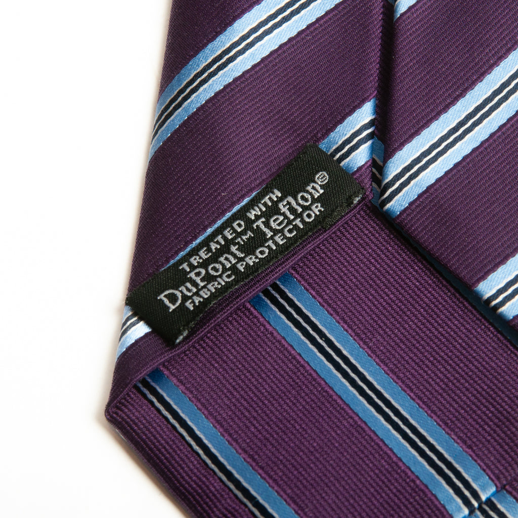 Spier & Mackay Purple Striped Dupont Teflon Coated Tie