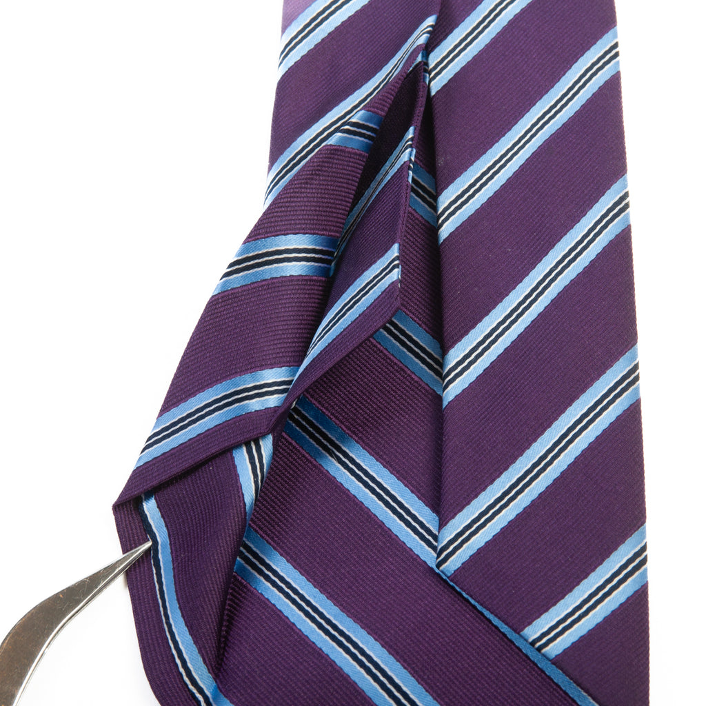 Spier & Mackay Purple Striped Dupont Teflon Coated Tie