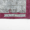 Peter Millar Grey and Merlot Leaf Print Pocket Square