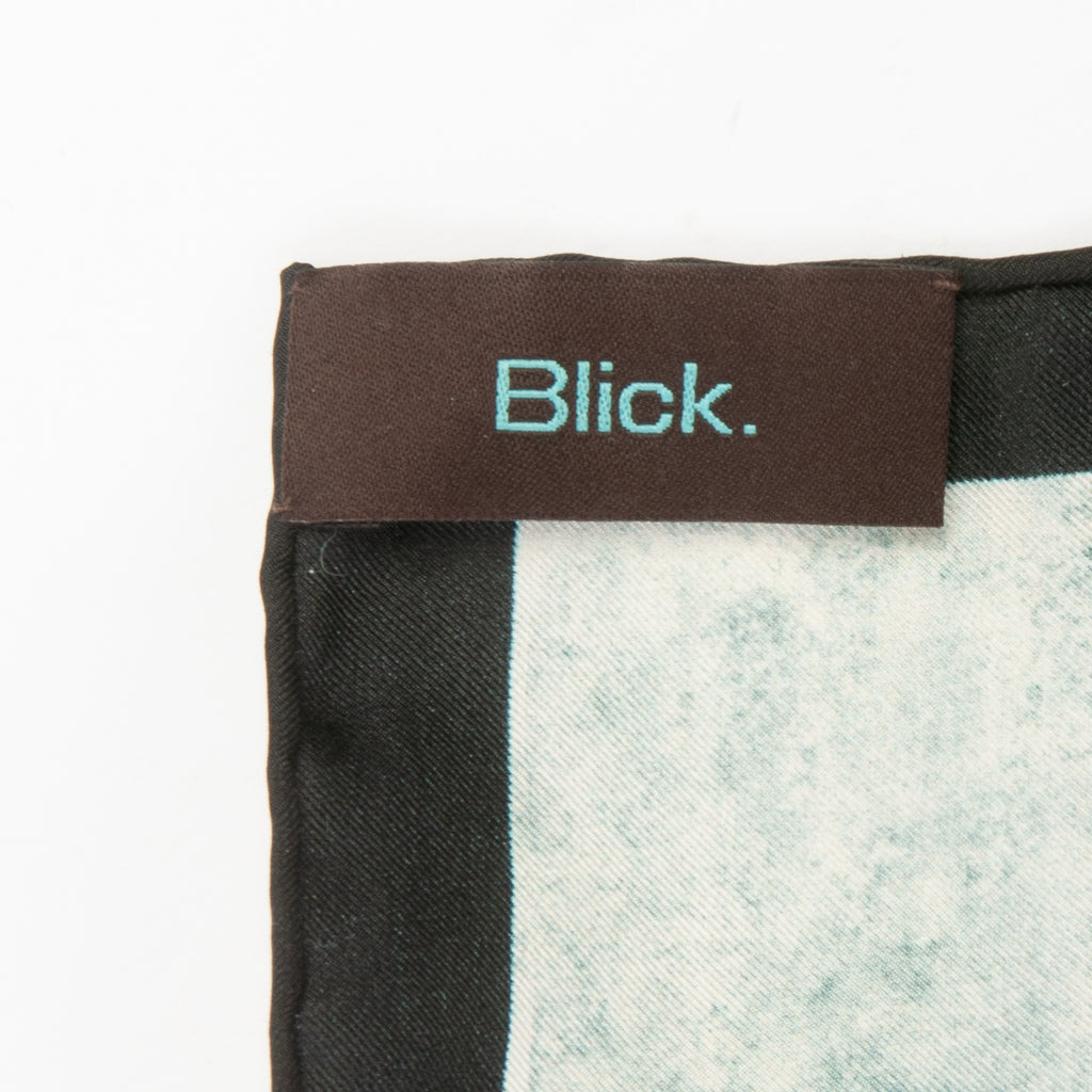 Blik Black Japanese Print Pocket Square