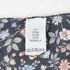 Paul Smith Black Floral Print Cotton Pocket Square