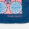 Harry Rosen Pink on Navy Blue Geo Print Pocket Square
