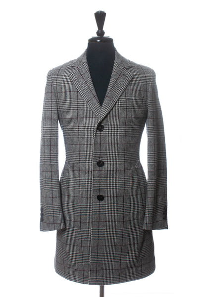 Hugo Boss Grey Prince of Wales Check Nye2 Slim Fit Coat