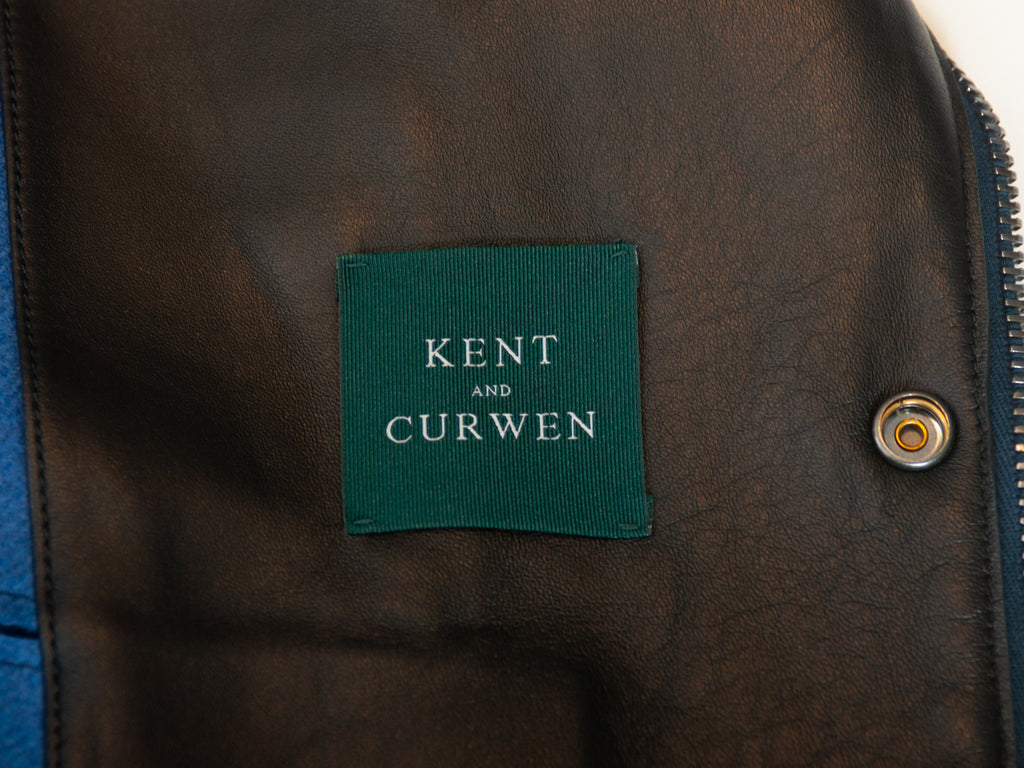 Kent and Curwen Wool and Leather Slim Fit Motorcycle Jacket