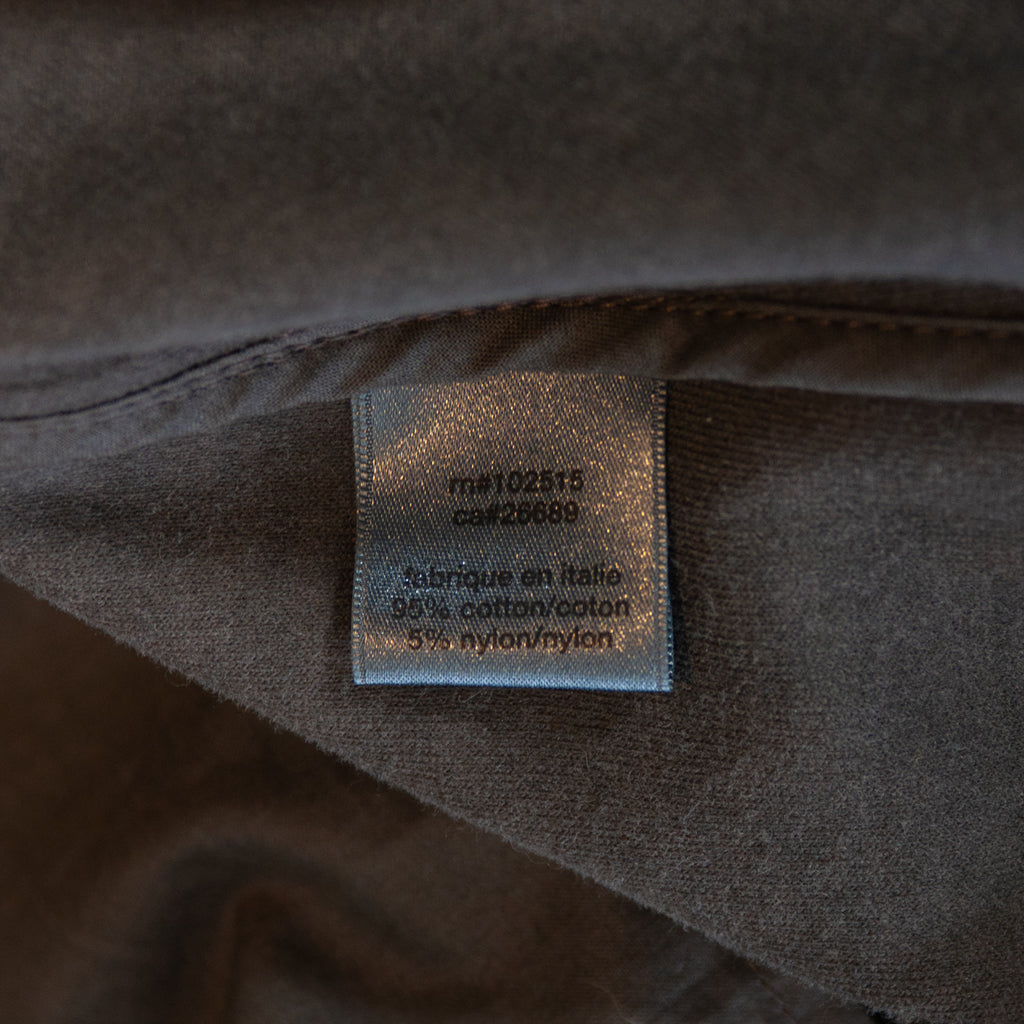 John Varvatos Grey Brushed Cotton Hooded Military Coat