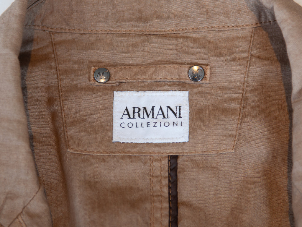 Armani Collezioni Brown Linen Blend Jacket