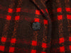 Hugo Boss Red Plaid Alpaca Wool Neel Coat