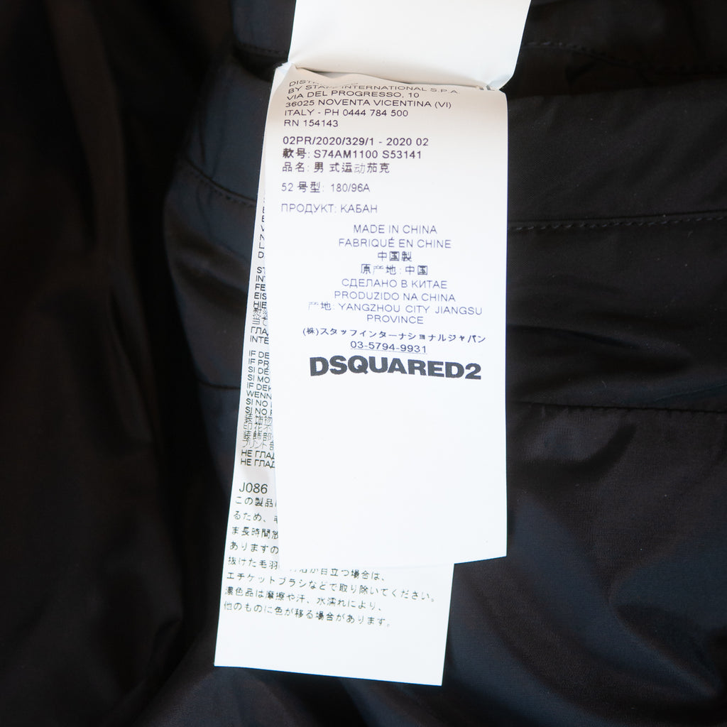 DSquared2 Black Down Puffer Jacket