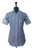 Comme des Garcons Blue Striped Short Sleeve Shirt
