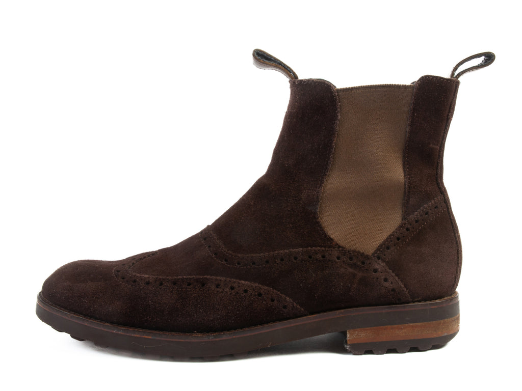 Cole Haan Dark Brown Suede Chelsea Boots