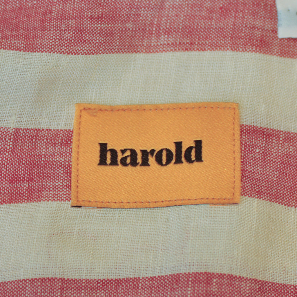 Harold Red Awning Striped Linen Shirt