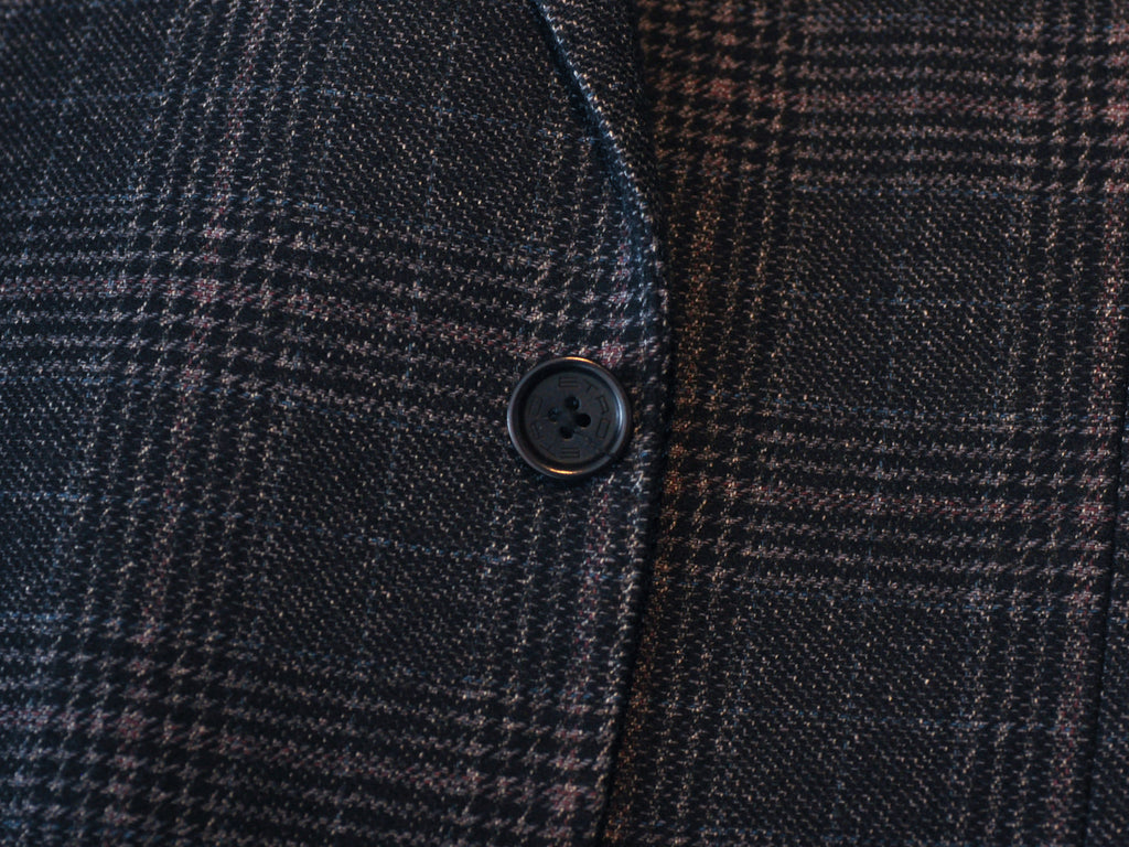 Etro Grey Check Wool Cotton Blazer