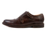 Frye Dark Brown Double Monk Strap Shoes