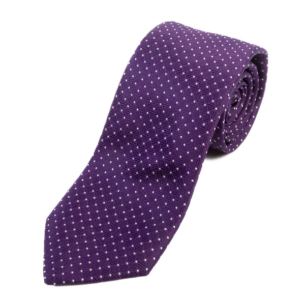 Eton Purple Polka Dot Silk Tie