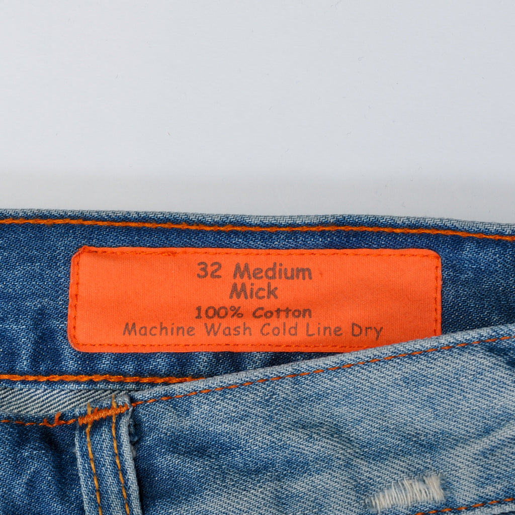 Jean Shop Distressed Blue Selvedge Mick Jeans