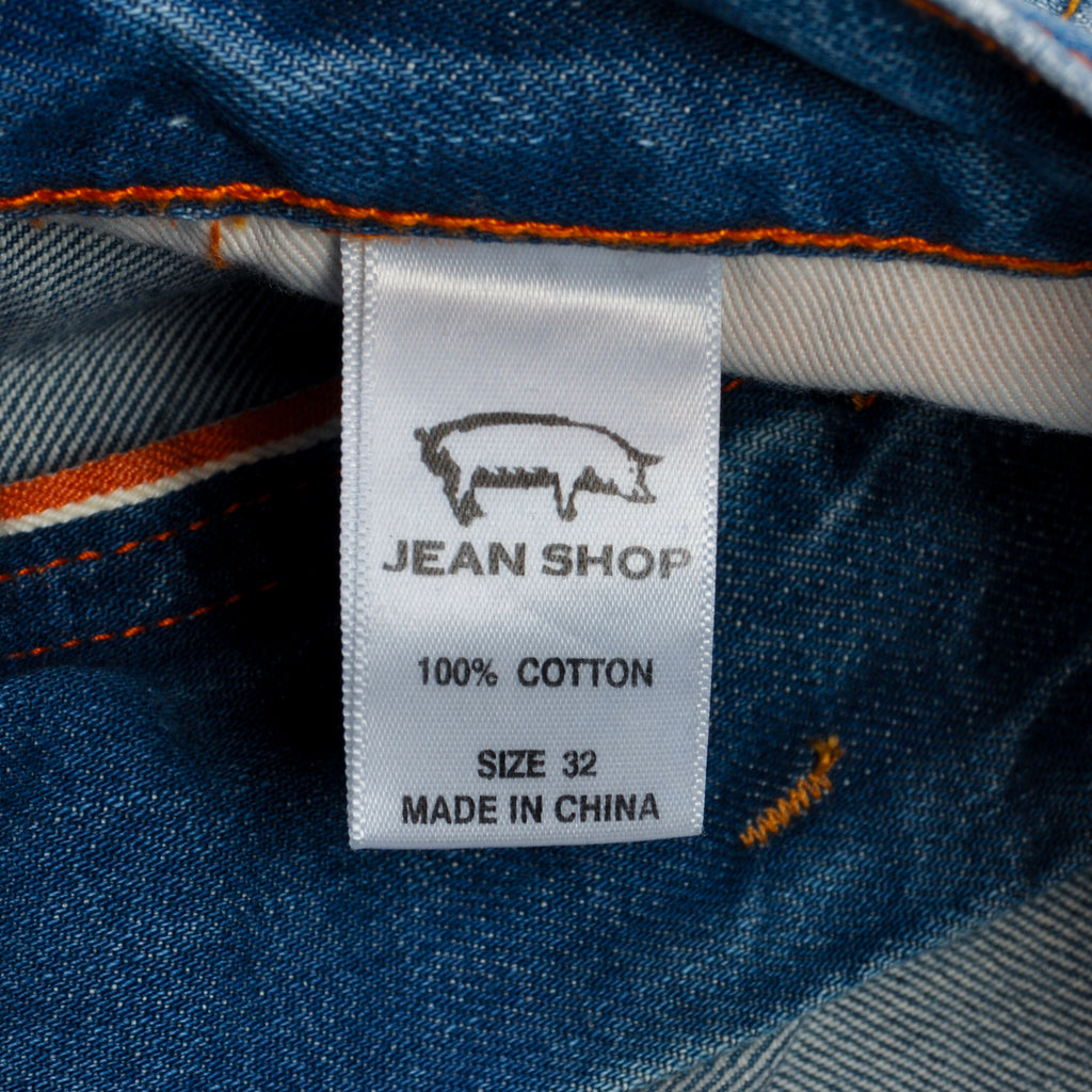 Jean Shop Distressed Blue Selvedge Mick Jeans