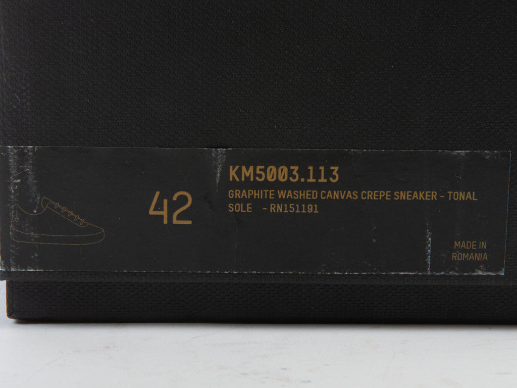 Yeezy NIB Graphite Washed Canvas Crepe Sneaker