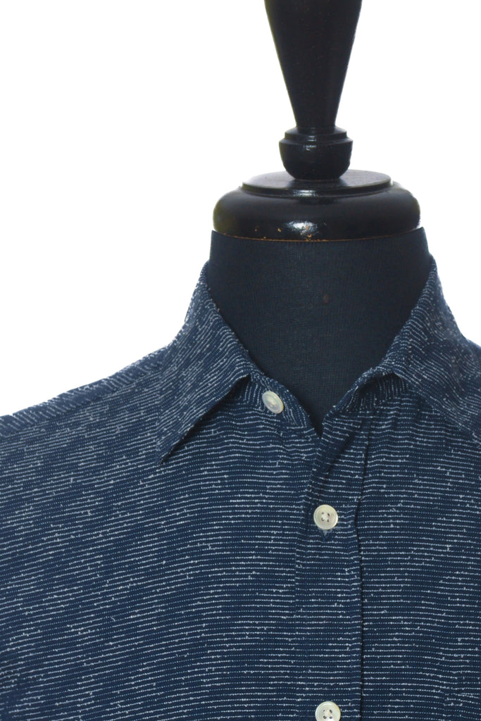 Portuguese Flannel Blue Slub Weave Shirt