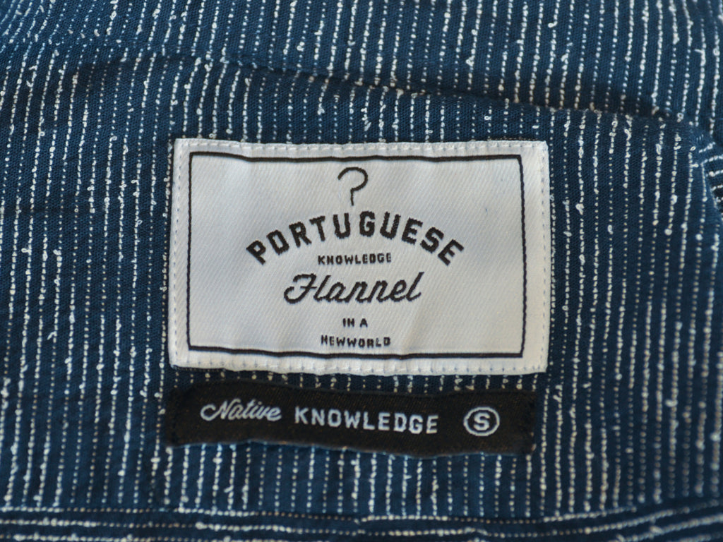 Portuguese Flannel Blue Slub Weave Shirt