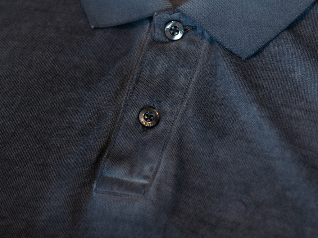 Hugo Boss Grey Garment Dyed Domares Polo Shirt