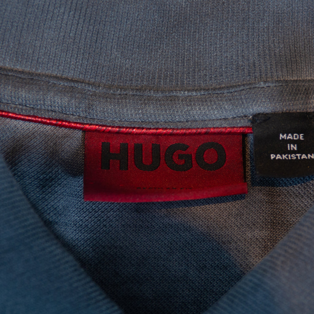 Hugo Boss Grey Garment Dyed Domares Polo Shirt