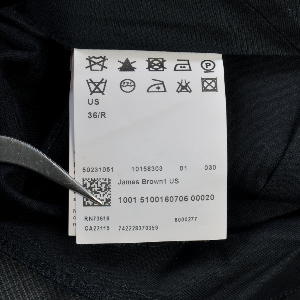 Hugo Boss Grey Microcheck James Brown Pants