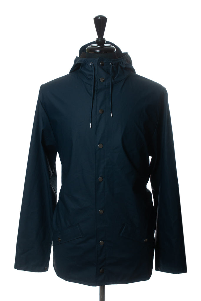 Rains Navy Blue Essential Rain Coat