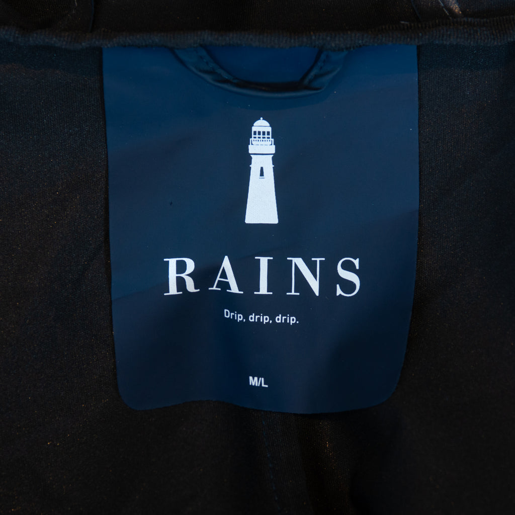 Rains Navy Blue Essential Rain Coat