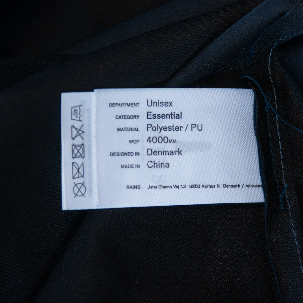 Rains Navy Blue Essential Rain Coat