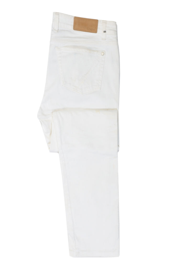 ZZegna Ivory White Slim Fit Jeans