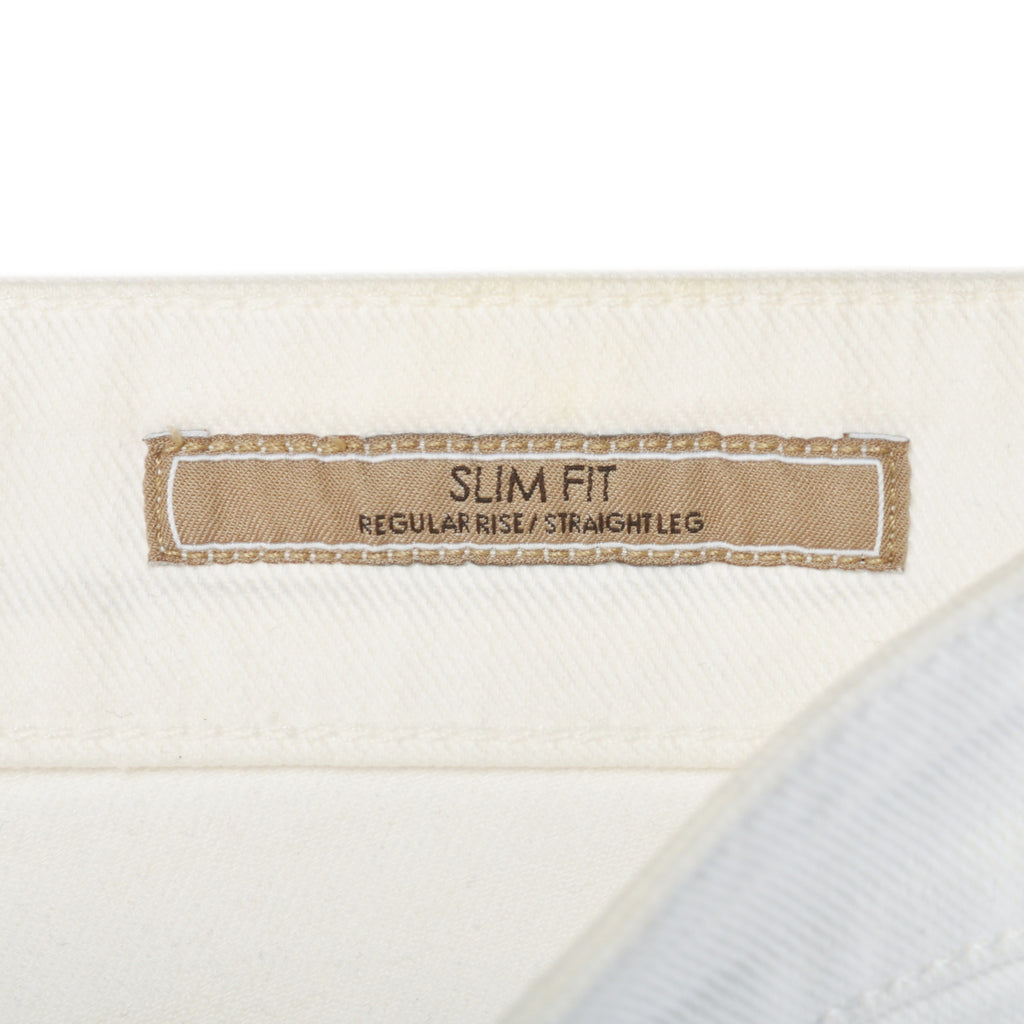 ZZegna Ivory White Slim Fit Jeans