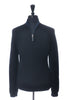 Ted Baker Black Waffle Knit Quarter Zip Sweater
