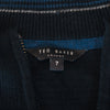 Ted Baker Black Waffle Knit Quarter Zip Sweater