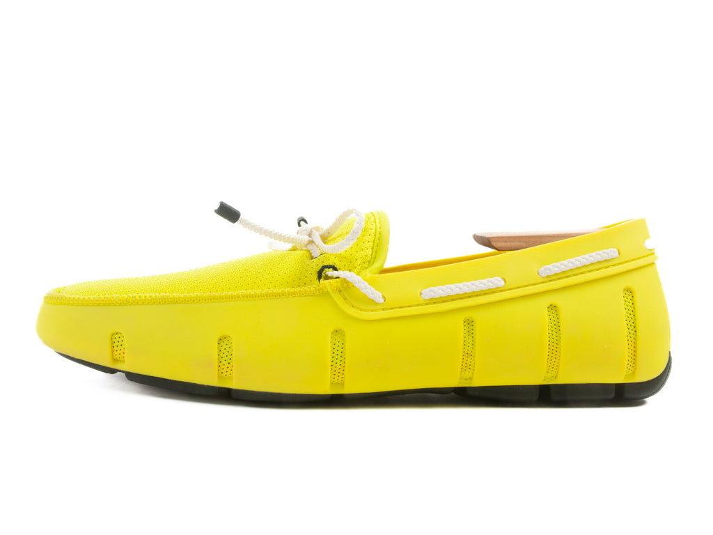 Swims Bold Yellow Woven Loafers